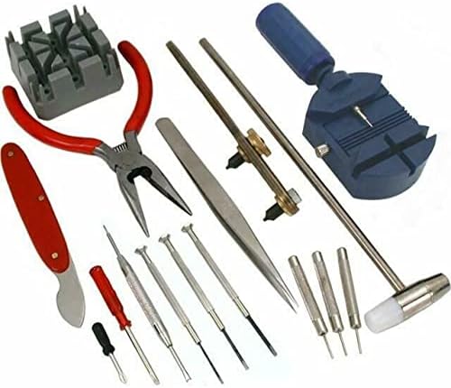 16-Piece Watch Repair Tool Kit – Battery Replacement, Link Removal & Strap Adjustment