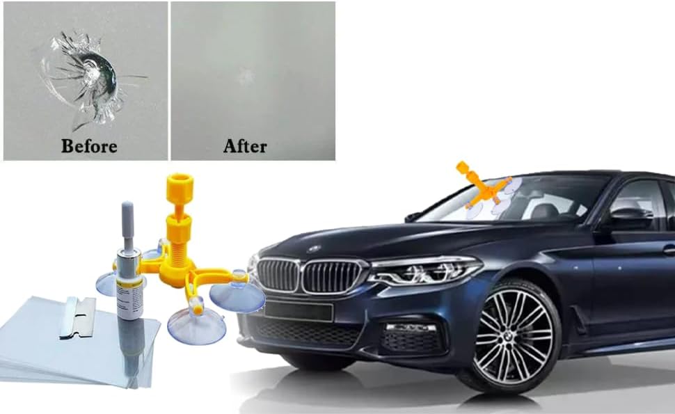 Car Windscreen Repair Kit – Fix Chips, Cracks & Bullseye Damage with Ease