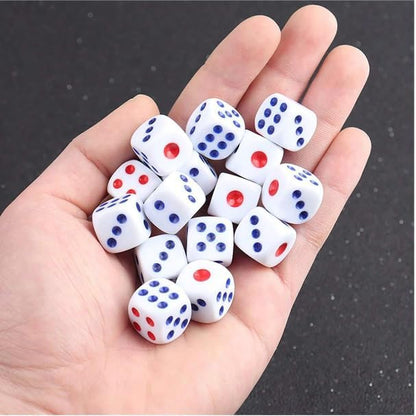16mm White Dice – Pack of 9 Standard Six-Sided Game Dice